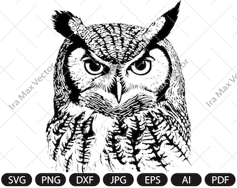 Svg Owl, Owl Head, Owl Face, Owl Clipart, Owl Png, Owl Details, Owl Silhouette, Bird