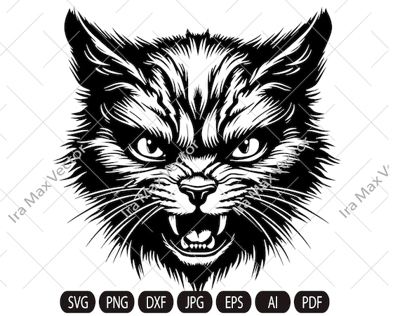 Angry Cat Svg Dangerous Cat Cute Black Cat Svg Halloween 