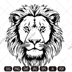 Leone faccia in formato SVG / Testa di leone in formato SVG / Leone in formato SVG / Re Leone / Leone cartoon/Leoni mascotte in formato SVG / Leone in formato SVG /Testa di Leone /Leone stampabile / DOWNLOAD IMMEDIATO