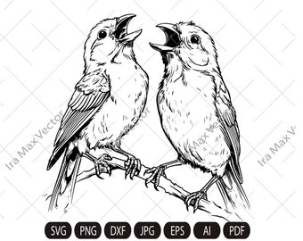 Canary SVG, Canary Svg, Canaries Singing Svg, Canary Pair, Canary Png, Canary Clipart, Canary Files