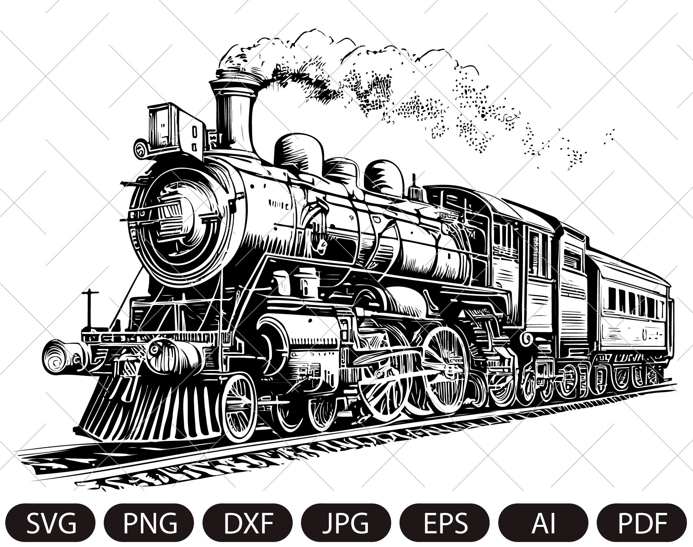 Retro style illustration of a vintage steam engine train or locomotive  going towards the viewer with sunburst in background on isolated background  Stock Vector Image & Art - Alamy