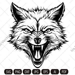 Angry fox face svg / Fox Head svg / Fox svg /Fox Mascot svg / Fox Printable / INSTANT DOWNLOAD