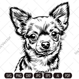 Chihuahua svg, dog svg ClipArt, breed, head, Dog face vector, Memorial love, Download,  png, dxf, printable art, shirt svg, cut file