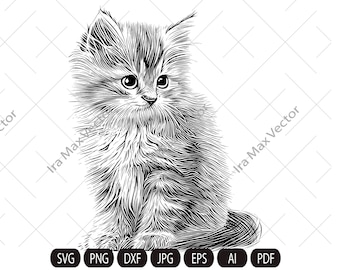 Cat baby Svg, cute kitten svg, kitten sitting, cute cat face svg, cat faces svg, face svg, cat svg bundle, cat image, kitten svg cut, dxf