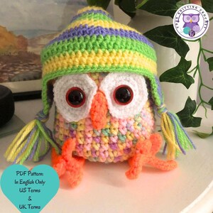 Crochet Pattern Tutorial, PDF download, Batty Basket Owl Pattern