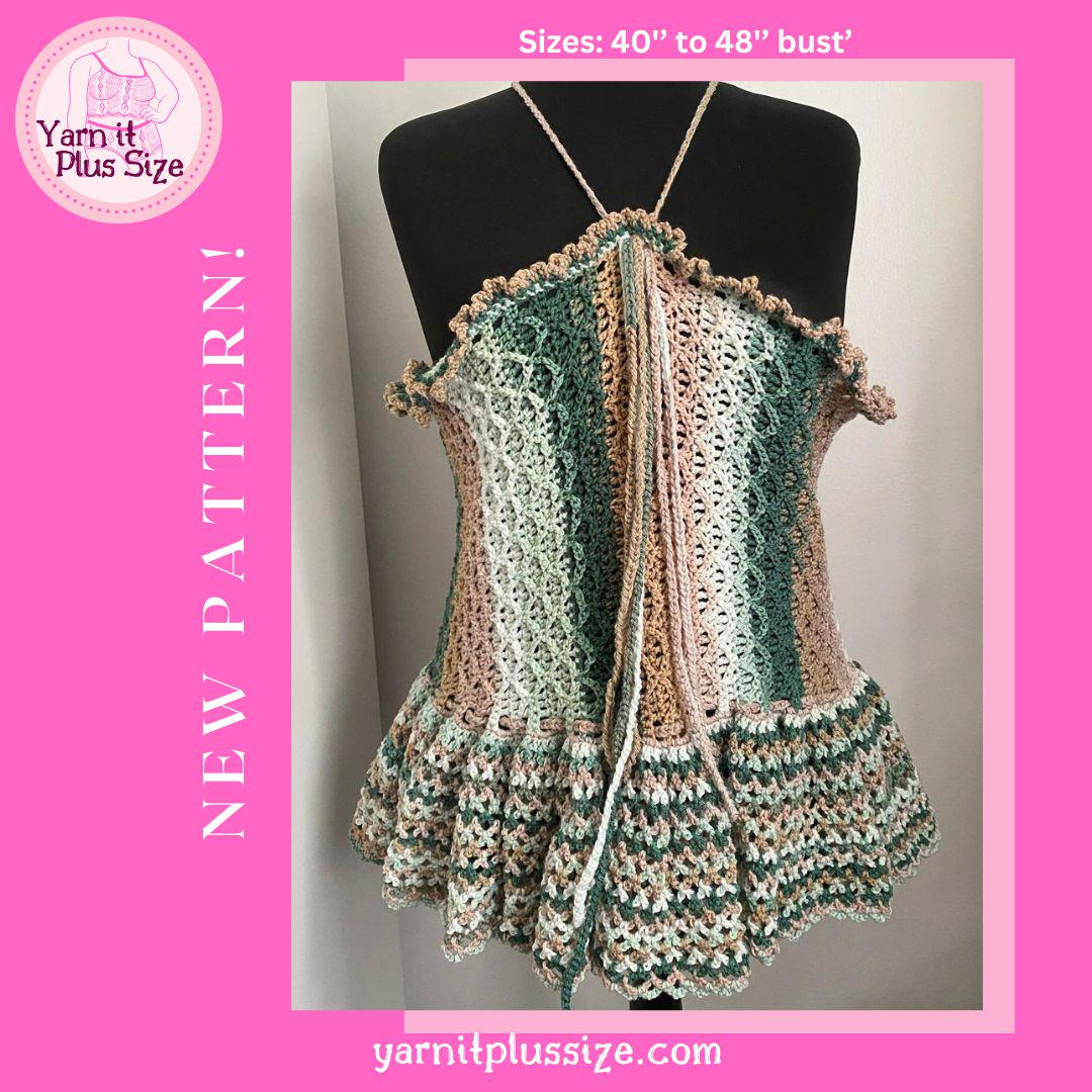 28 Crochet Corset Tops with Granny Squares, Bralettes, and Modesty Panels 16 Plus Size Crochet Corset Top