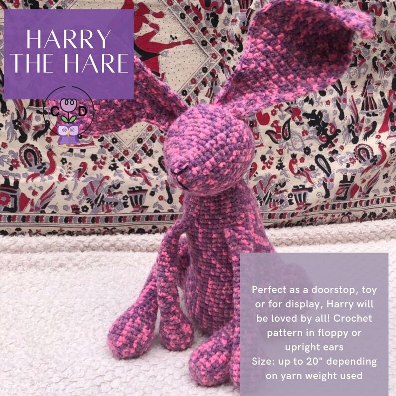 Crochet Pattern PDF Download, Hare & Rabbit Pattern, - Etsy