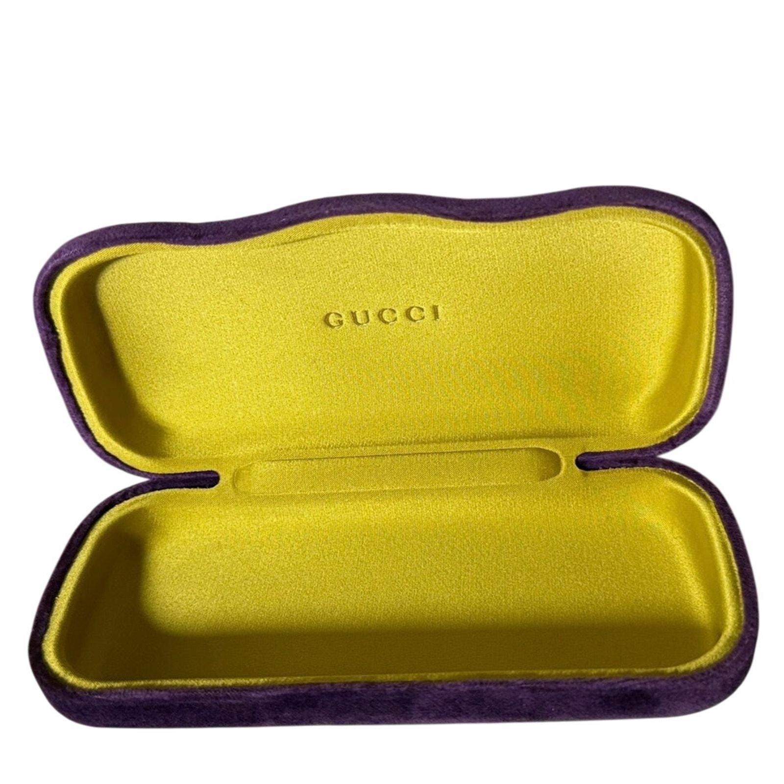 Gucci Purple Velvet Sunglasses Case Gold Satin Interior Hard Shell Eyewear Cover $_57.JPG?set_id=8800005007 main image 4