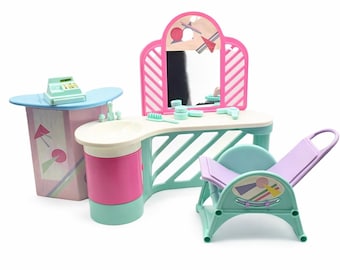 Salon De Beauté Barbie Vintage – Mattel 1977, En Boîte, Original