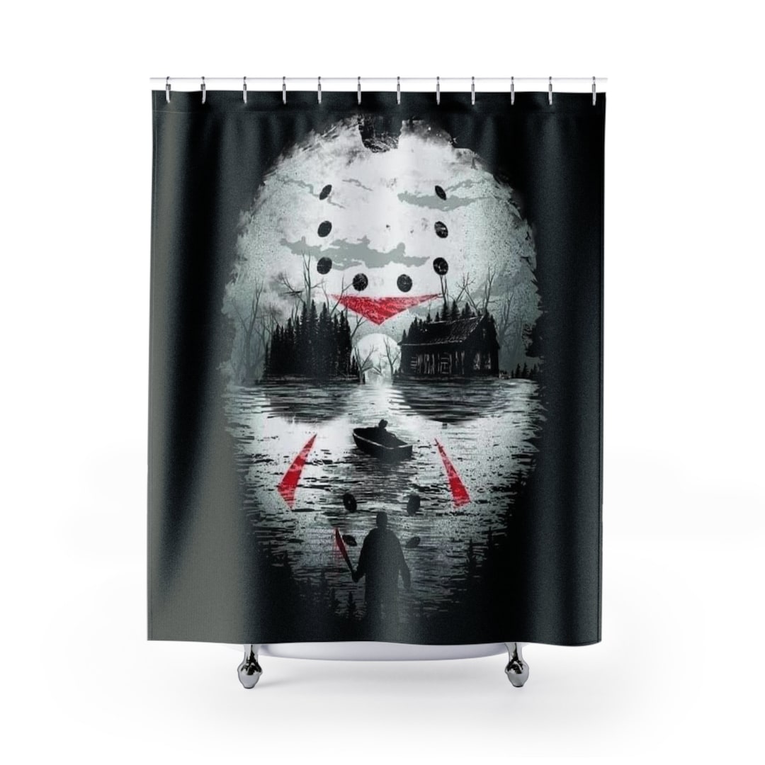 Freddy Krueger Horror Movie Shower Curtain Camp Lake Etsy