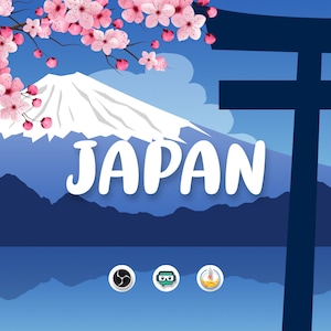 Japan - Animated Stream Package Twitch | Overlays, Screens, Panels, Alerts, Transitions