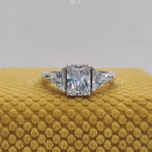 1.80 Ct White Radiant Cut Diamond Engagement Wedding Ring In 925 Sterling Silver,Anniversary Gift For Her,Womens Ring,Gift For Women,Rings