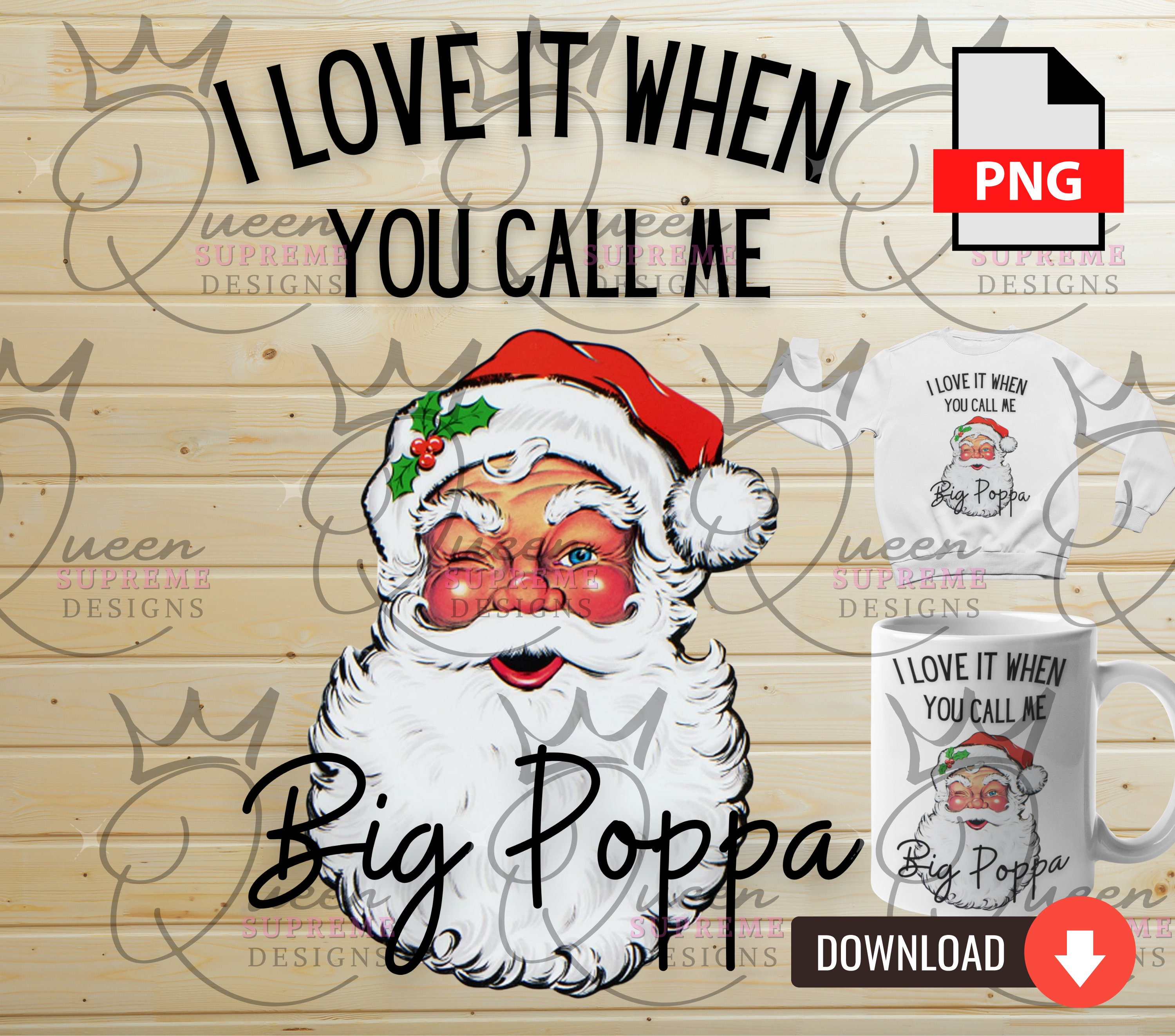 I Love It When You Call Me Big Poppa Movie I Love It When You Call Me Big Poppa Santa Head T Shirt - Etsy
