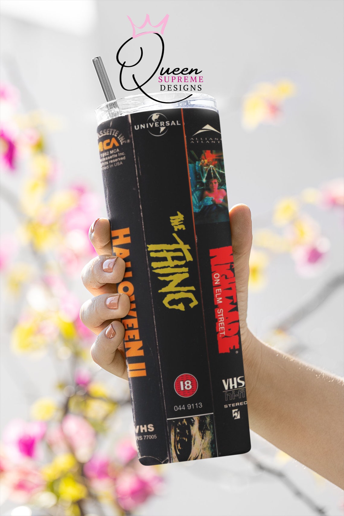 Movies VHS Cassettes Horror Tapes Spines 20oz Design Etsy Canada