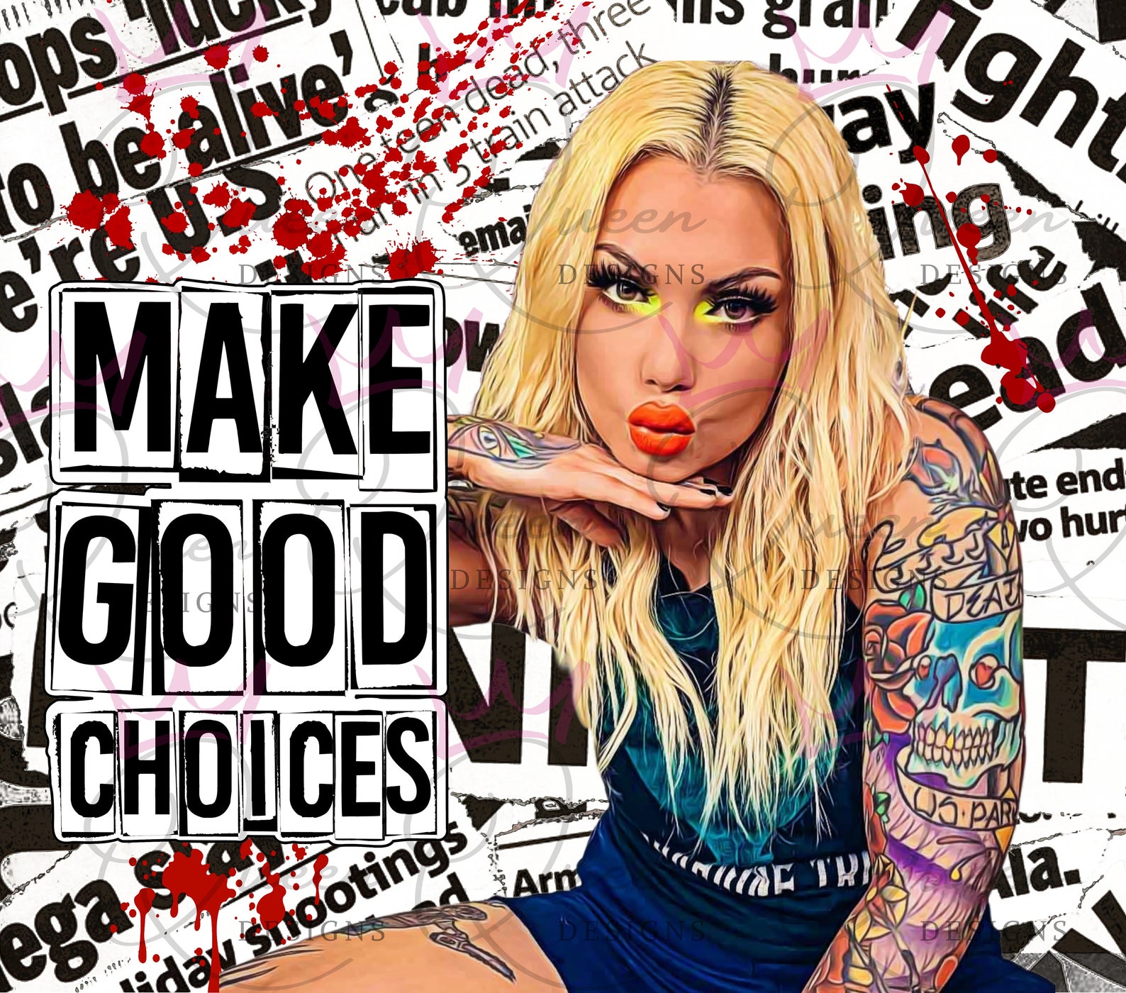 Bailey sarian make good choices tumbler wrap digital file etsy
