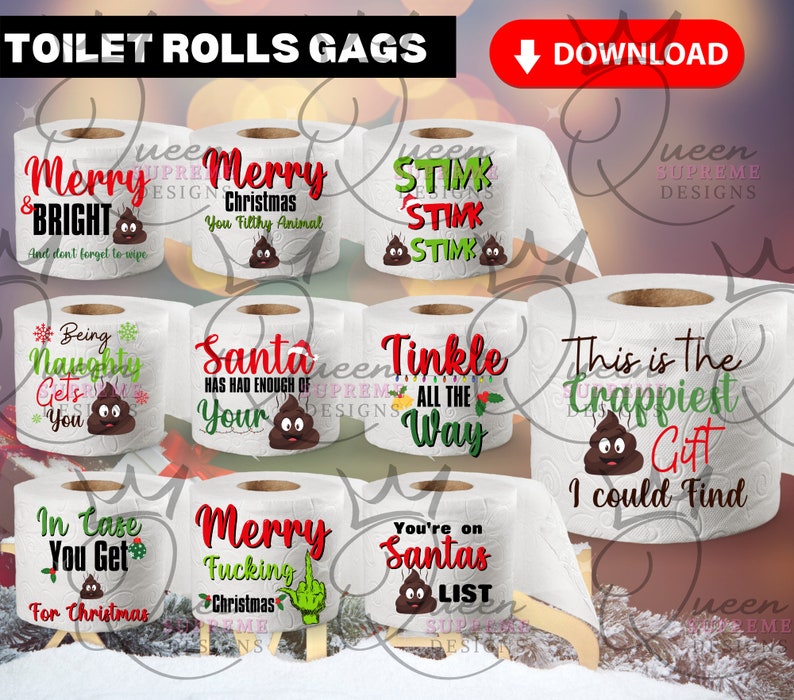 Sublimation Toilet Paper 10 Christmas Toilet Paper Etsy Australia