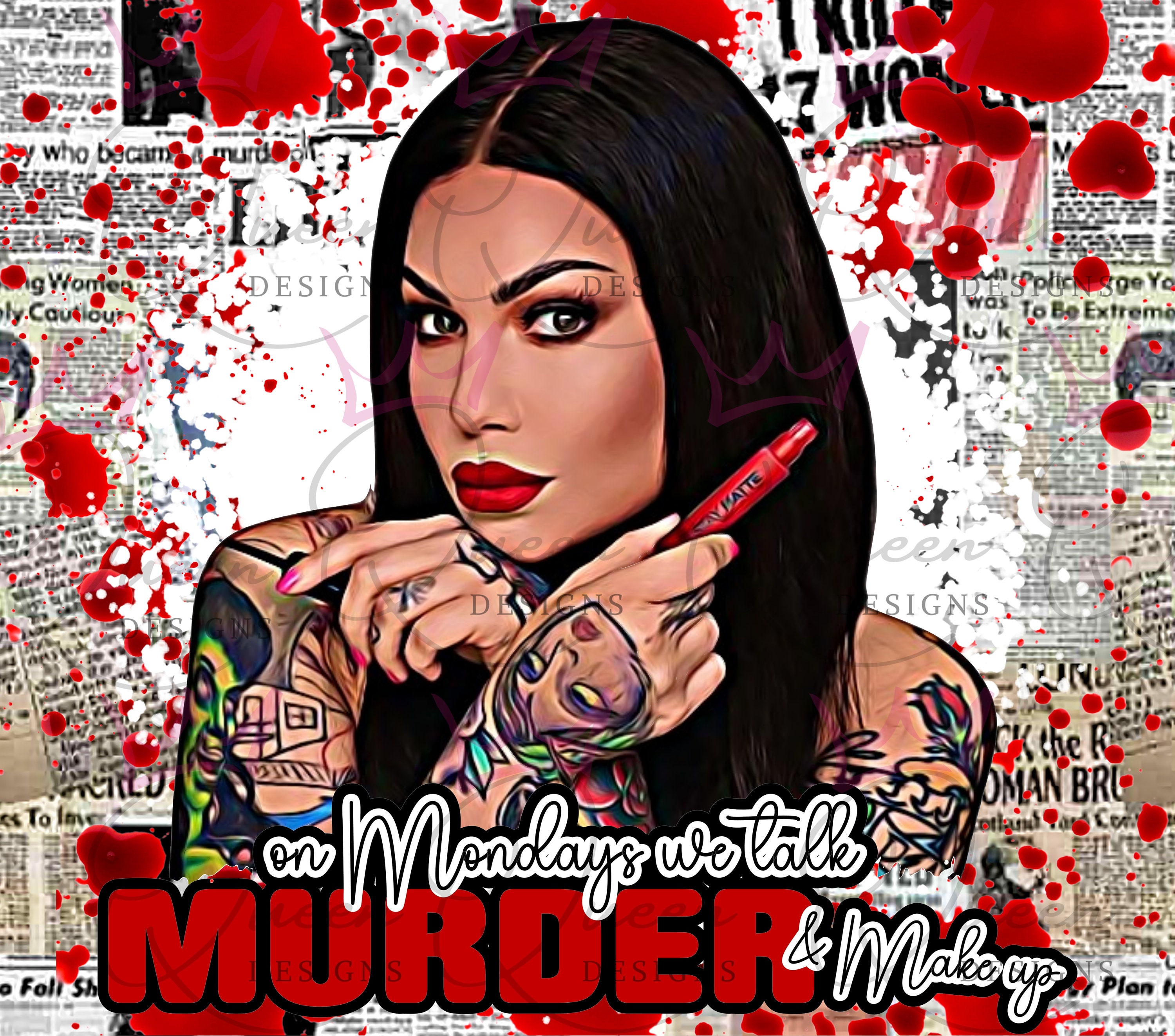 Bailey Sarian Murder Mystery Monday & Makeup Tumbler Wrap - Etsy Canada