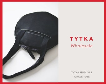 TYTKA31 | Cirkeltas | Zwart + wit stiksel