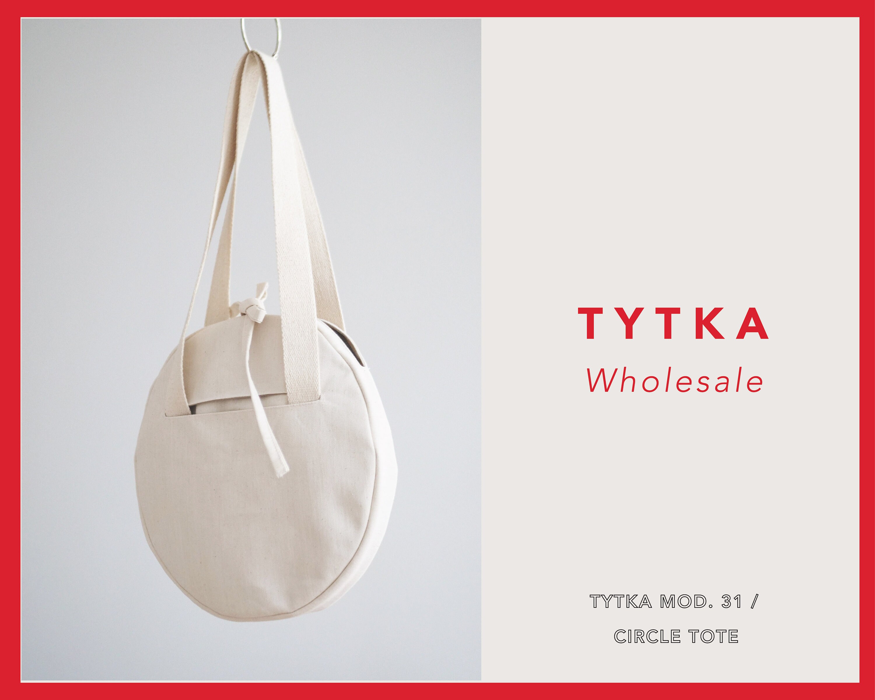 Circle canvas tote bag best sale