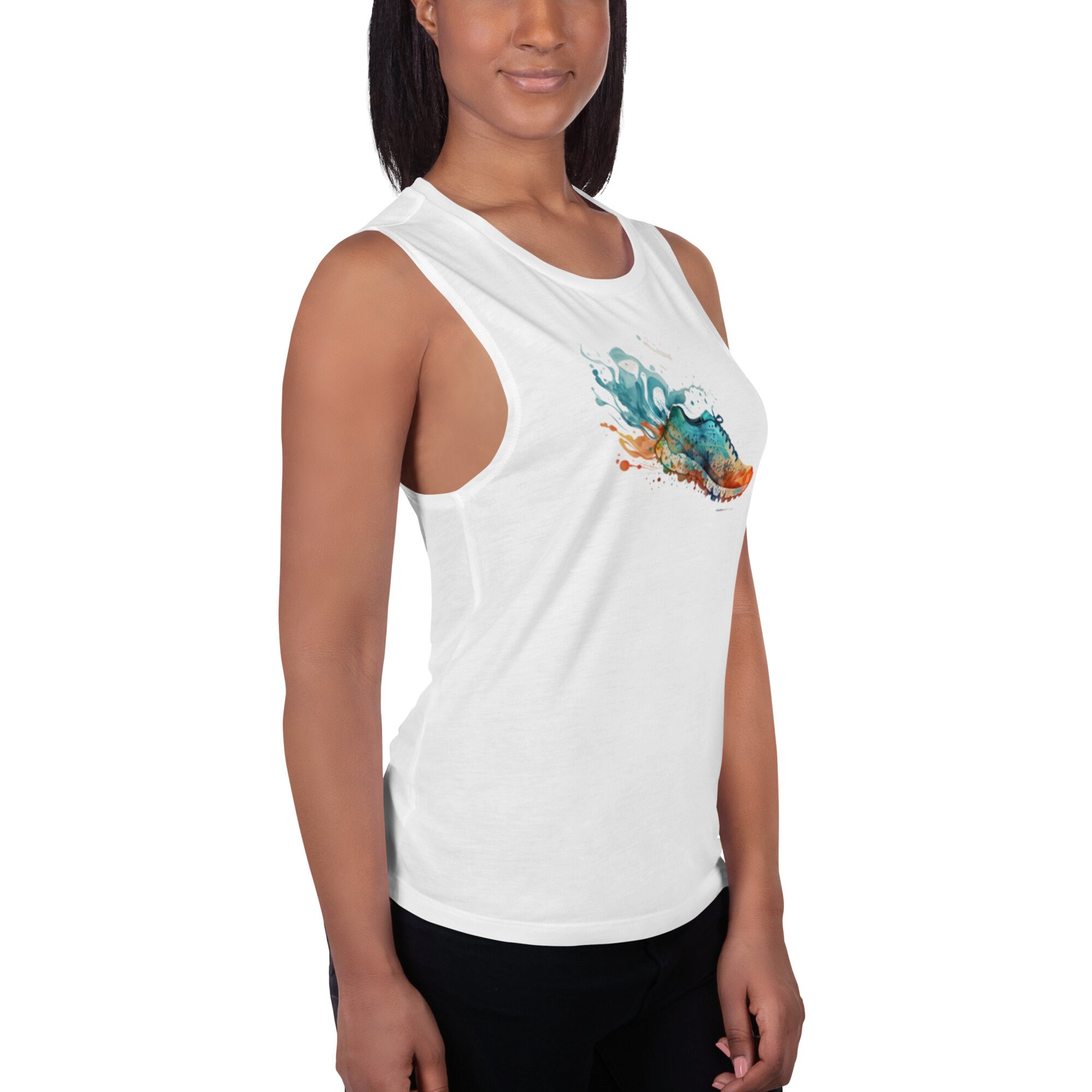 Muscle Tank - Unique Running Watercolor Print - Workout Tank - Perfect ...