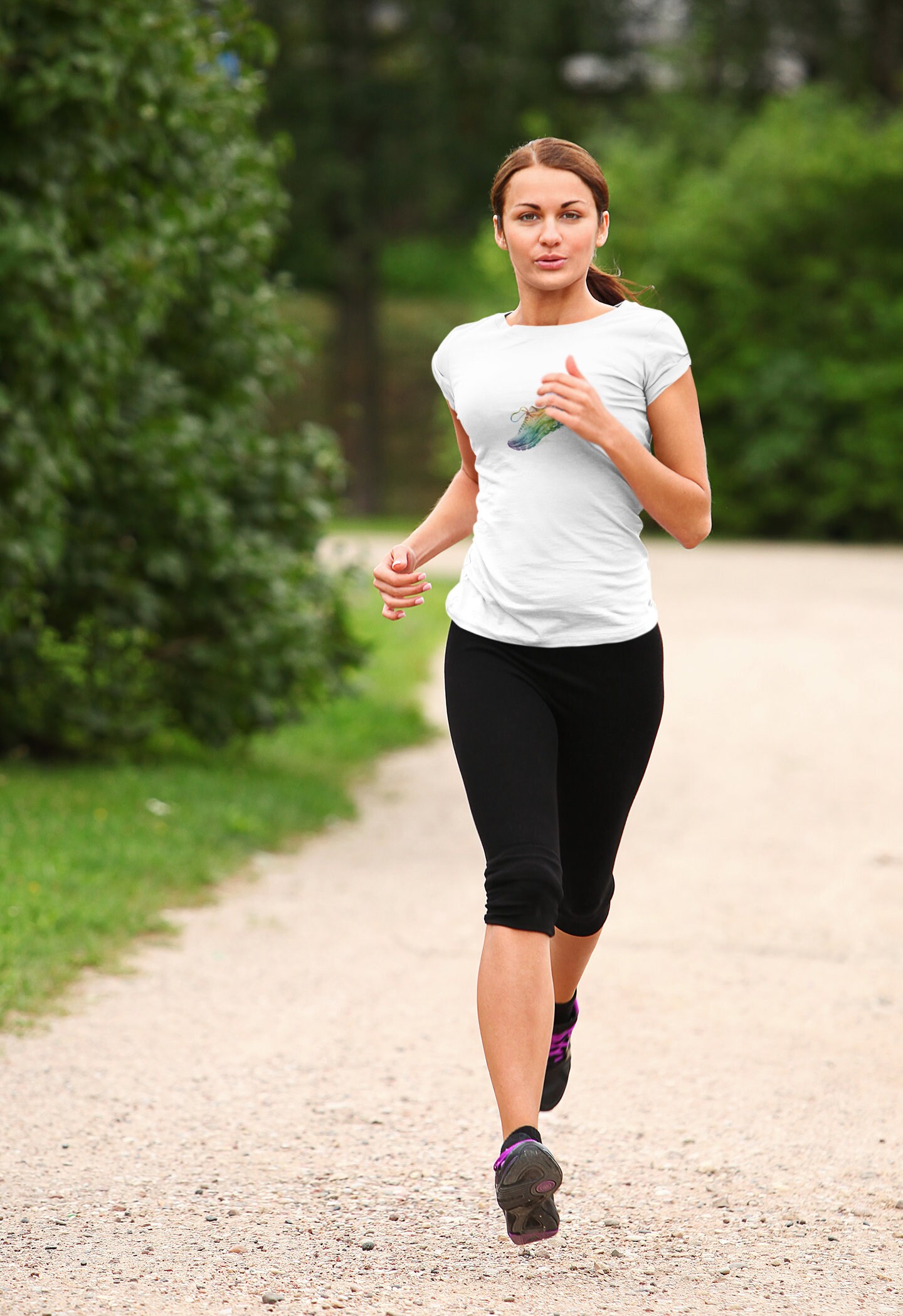 Run/walk Front & Back Design Performance Unisex Crewneck T-shirt Run ...