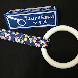 Sakura Japan Art Tsurikawa Motorcycle Bosozoku Drift JDM Train Handle Samurai Blue O Ring