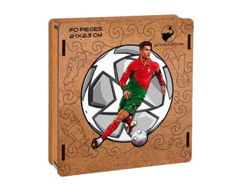 Active Puzzles | Soccer Stars Player 5 Wooden Puzzle