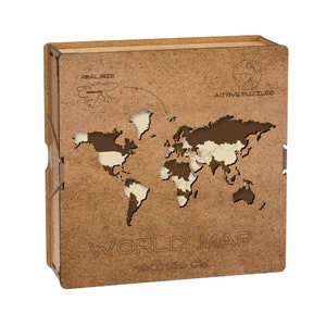 Active Puzzles | World Map Wooden Puzzle