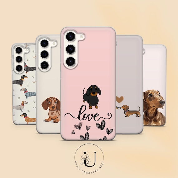 Dachshund Dog Phone Case: Minimalist TPU Cover for Iphone, Samsung