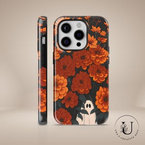 Halloween phone case Spooky Ghost Lonely TOUGH Cover for iPhone 16 Pro Max, 15 Plus,14,13, 12,11 Samsung S24,S23,A55, A54,S25 Pixel 9Pro,8