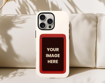 Personalized Leather MagSafe Wallet: Custom Image Card Holder for iPhone