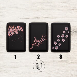 Sakura MagSafe Wallet, Leather Magnetic Gift for Flower lover Card Case, Premium Cardholder, for iPhone 15,14, 13,12 Mini,11 Pro Max Plus