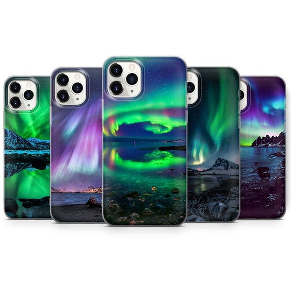 Custodia per telefono aurora boreale, cover per telefono aurora per iPhone 13,12,11,X,Xr,7+,8+,SE, Samsung A52,A72,A51, A12, Galaxy S21,S20FE,S10e Active