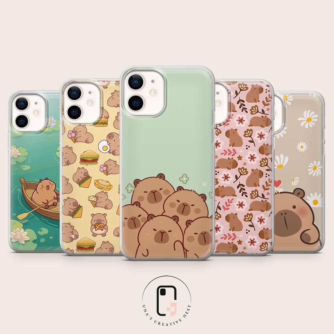 Capybara Phone Case Animal Lover Matte TPU GEL Cover for iPhone Samsung ...