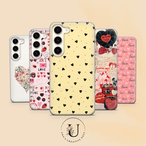 Love pattern Phone case Heart Cover for Samsung Galaxy S25 Ultra,S25+,A05,A56,A35,S26,A36 Google Pixel 10,9 iPhone 17,16 Pro,15,14,13