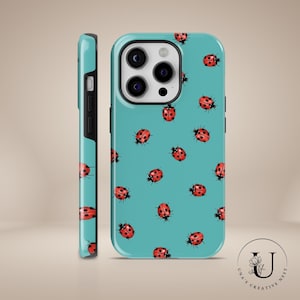 Ladybug phone case Red insect pattern TOUGH Cover for iPhone 16 Pro Max, 15 Plus,14,13, 12,11,XS Samsung S24,S23,A55,A54, S25 Pixel 9Pro, 8