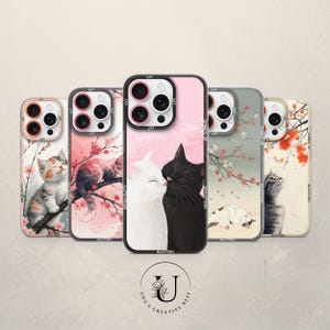 Personalized Cat Phone Case: Mystery Kitty Design, Soft TPU Gel iPhone, Samsung