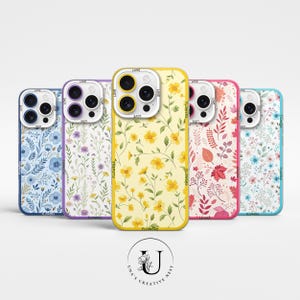 Spring Floral Phone Case: Personalized TPU Cover for iPhone, Samsung