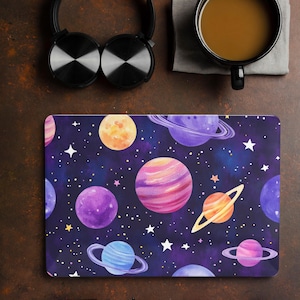 Planet MacBook Case Purple Galaxy Laptop Cover, Aesthetic inspired Hard Bumper, Word of god Print for MacBook M2 M1 Pro, Air 13 14 16 inch