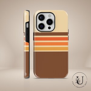 Retro stripes phone case Aesthetic TOUGH Cover for iPhone 16 Pro Max, 15 Plus,14,13, 12,11, XS Samsung S24,S23,A55, A54, S25 Pixel 9Pro,8