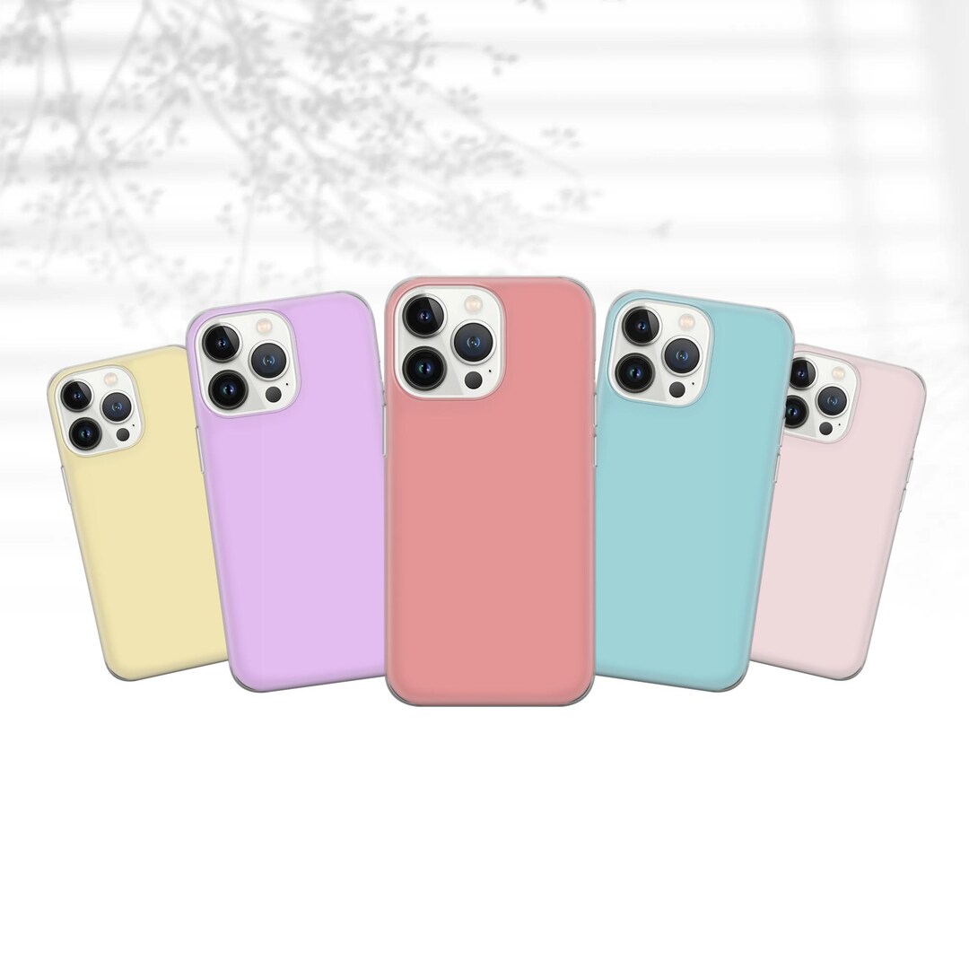 Pastel Color Phone Case, Light Color Phone Cover for iPhone 15pro,14,13 ...