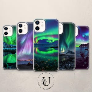 Northern lights phone case, aurora cover for iPhone 16 Pro,15,14,13,12, Google Pixel 9,8,7A,6A, Samsung Galaxy S25 Ultra,S25,A36,A56,A26