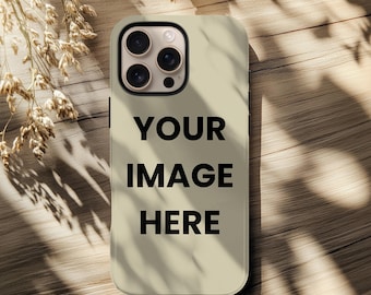 Gepersonaliseerde foto stoer telefoonhoesje aangepaste afbeelding volledige wrap voor iPhone Samsung Pixel
