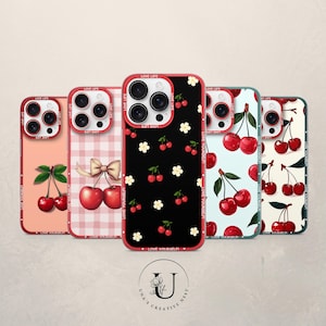 Cherry Berry Phone Case Summer Cute Personalized Cover for iPhone 16Pro Max, 15,14Plus,13mini, 12 Samsung S25Ultra, S24Fe, S23Fe,A56,A55,A36