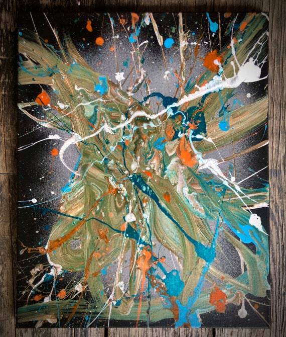 Delirium Original Unframed Acrylic Painting on Stretched Etsy