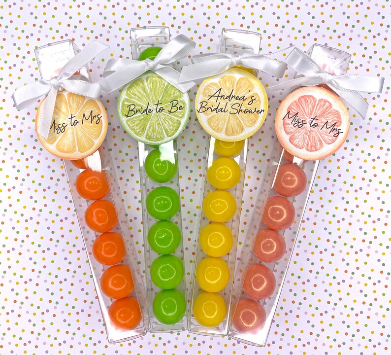 Citrus Bridal Shower Favors 6 Gumball Favors for Orange Etsy