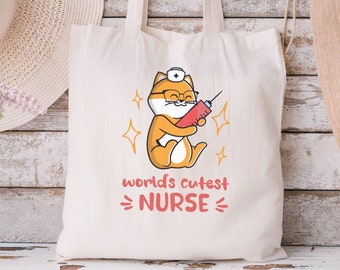 Cute Nurse Tote Bag New Nurse Gift Funny Nurse Stuff Bag - Etsy