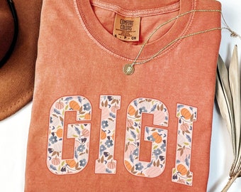 Halloween Gigi Shirt, Comfort Colors Gigi Halloween Shirt, Fall Gigi T-Shirt, Cute Gift for Gigi, New Grandma Gift, Custom Grandma Shirt