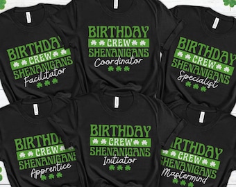 St Patrick's Day Birthday Shirts Matching Shenanigans Birthday Group Shirts Birthday Saint Patty's Day Shirts Shenanigans Coordinator Tee