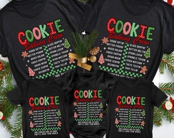 Family Christmas Cookie Crew Shirts, Matching Holiday Baking Shirts, Christmas Gift for Baker, Group Cookie Shirts, Funny Cookie Lover Gift